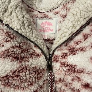 Like new 3/4 zip pull over Sherpa sweatshirt/jacket